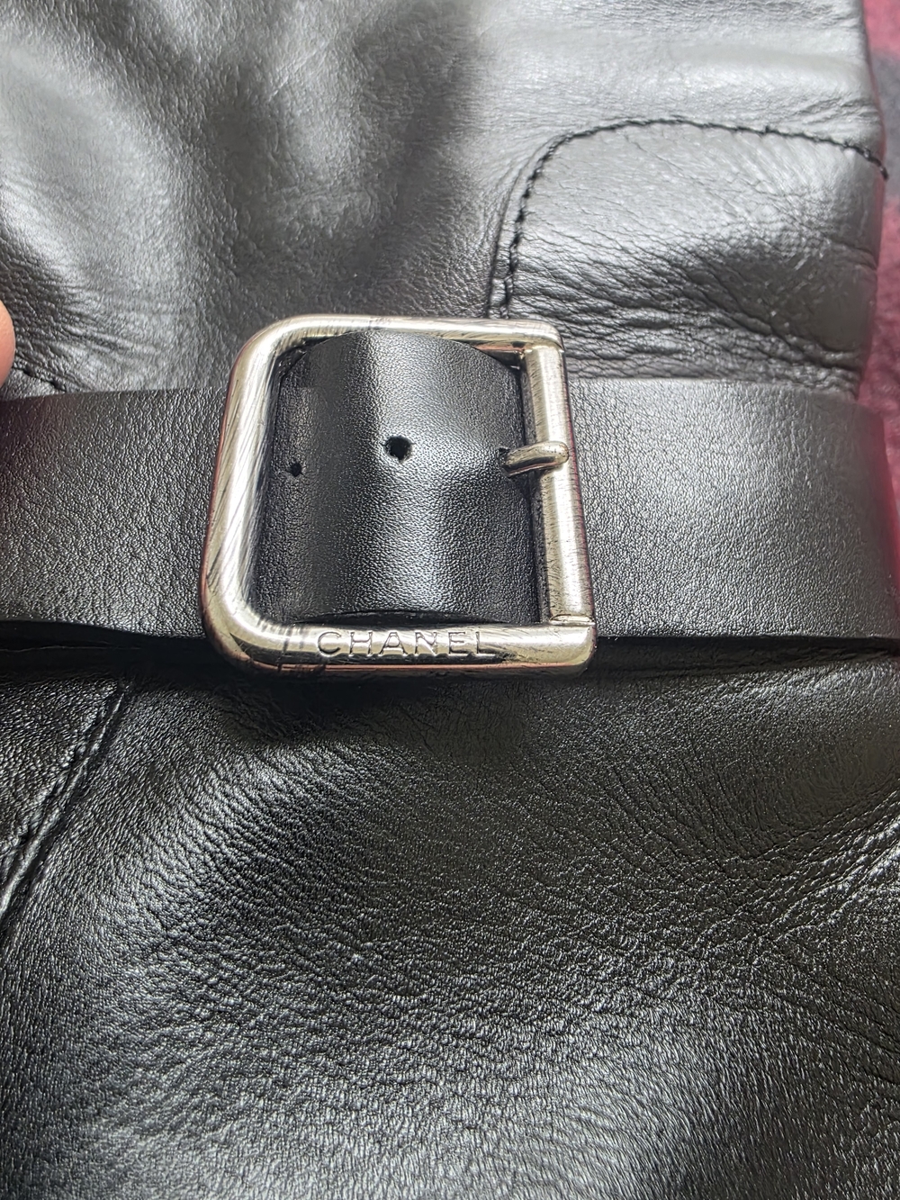 Authentic Chanel Black Leather Logo Buckle Biker Moto Boots EU 40 US 9 - 9.5 - Picture 9 of 14